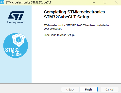 退出 STM32CubeCLT 安装向导